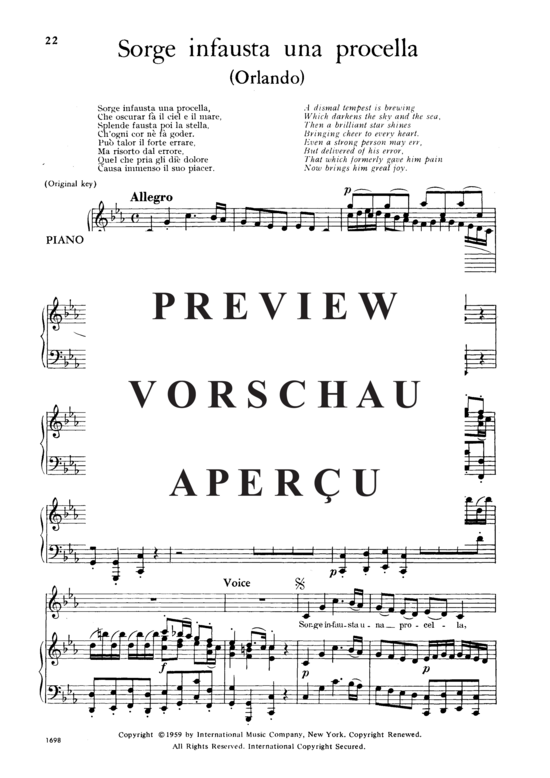 gallery: Sorge infausta una procella , , (Alt + Klavier)