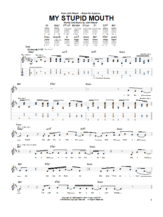 Product gallery: Page 1 of 1 My Stupid Mouth, John Mayer