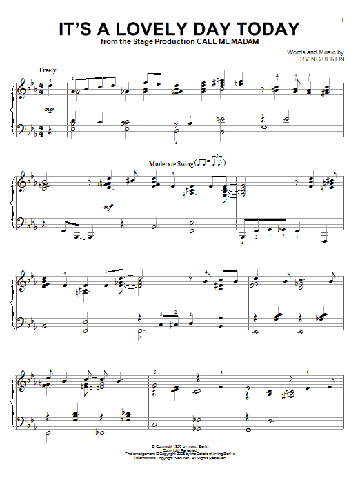 Product gallery: Page 1 of 1 It's A Lovely Day Today, Irving Berlin
