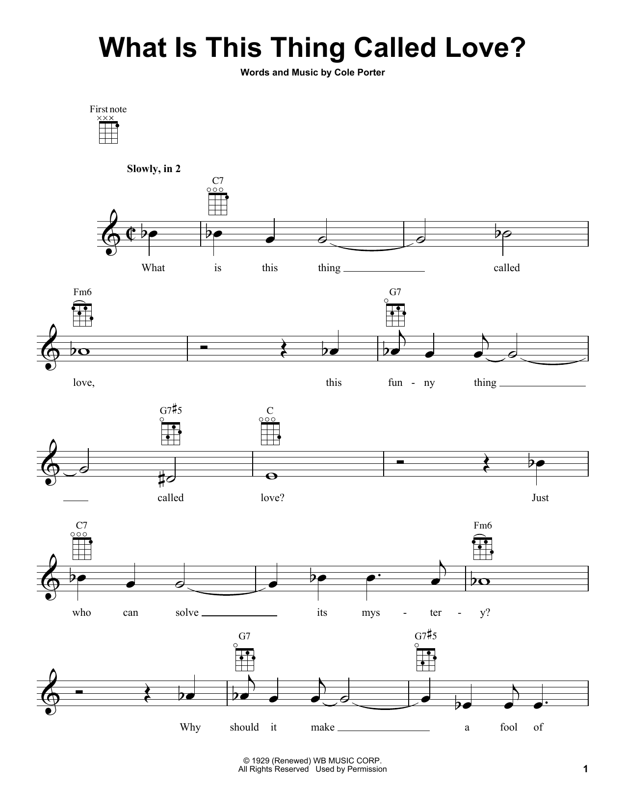 Product gallery: Page 1 of 1 What Is This Thing Called Love?, Cole Porter