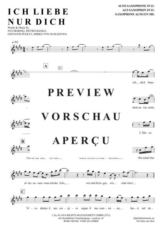 gallery: Ich Liebe Nur Dich , Basile, Pietro/Lombardi, Sarah, (Alt-Sax)