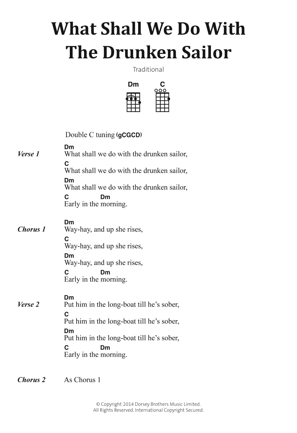 Product gallery: Page 1 of 1 What Shall We Do With The Drunken Sailor, Traditional