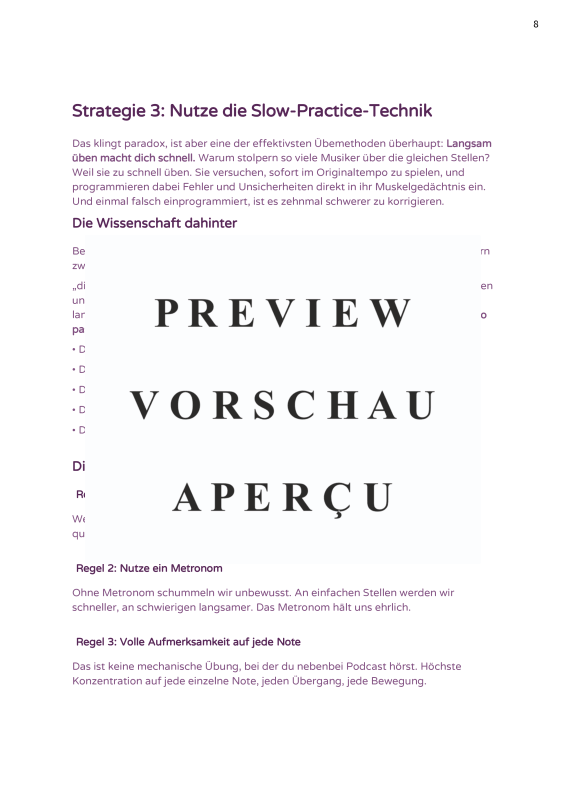 Produktgalerie: Seite 10 von 11 Effektiv Üben - 7 Strategien, um in kürzerer Zeit mehr zu erreichen, , Klavier und alle Instrumente