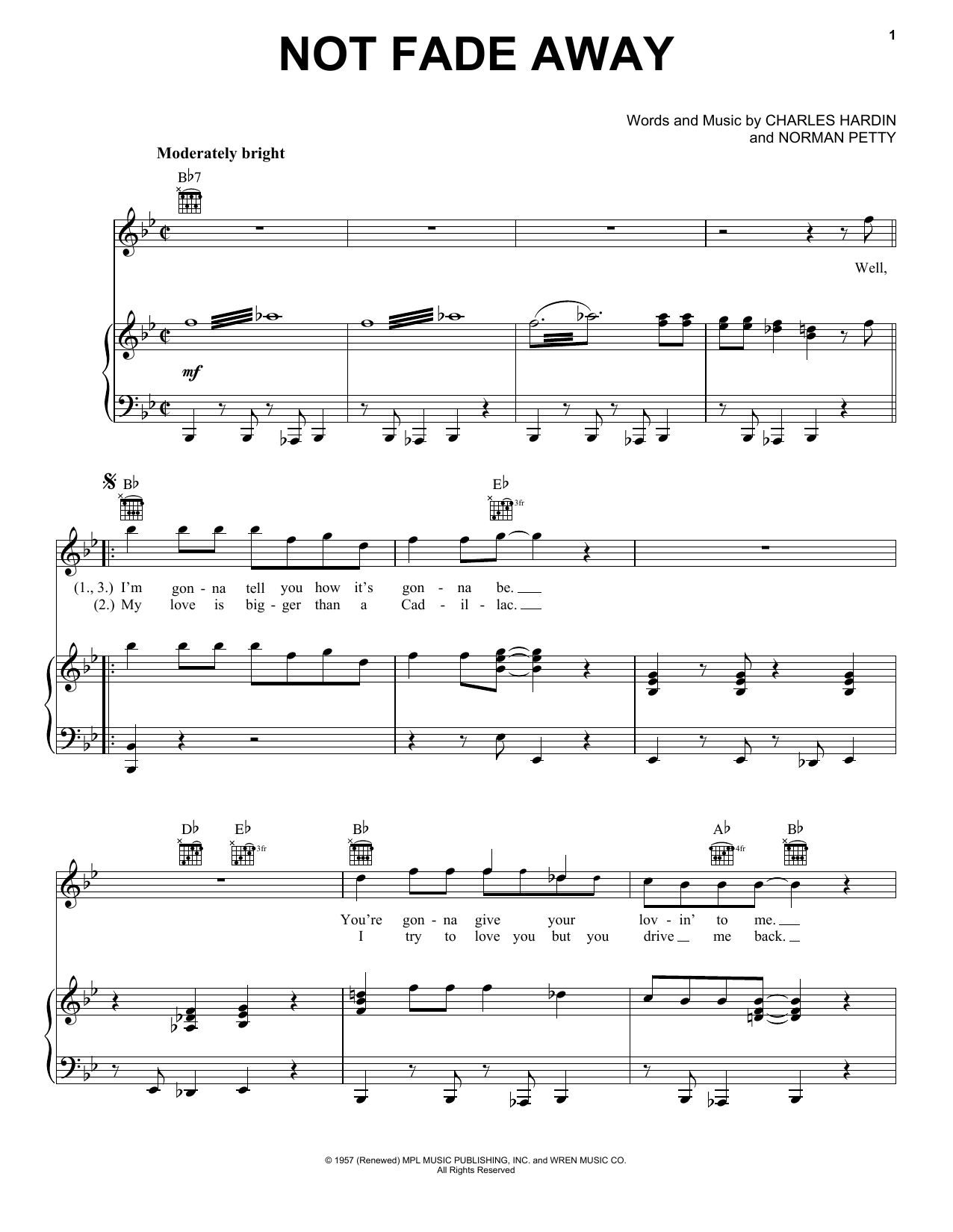 Produktbild zu:  Not Fade Away - Buddy Holly