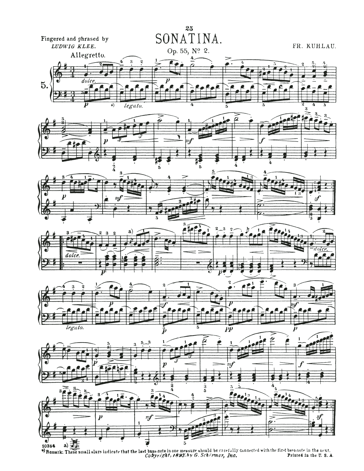 Produktbild zu: Sonatina In G Major, Op. 55, No. 2