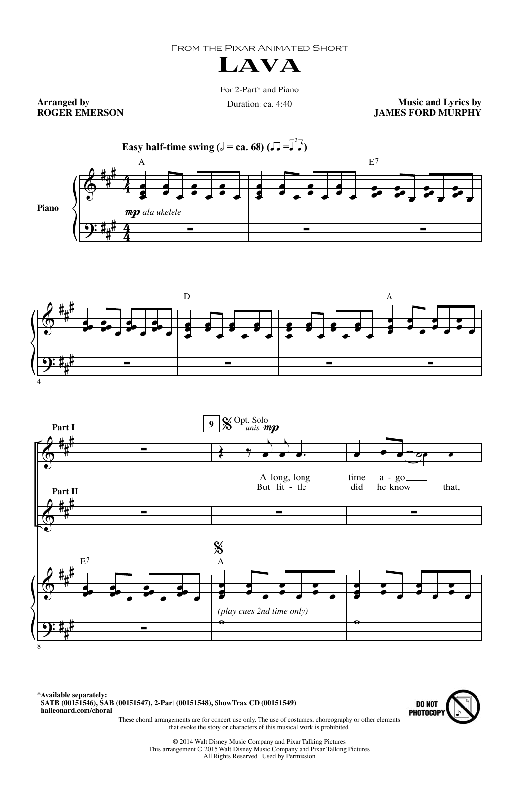 Produktbild zu: Lava (from Lava) (arr. Roger Emerson)