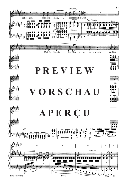 Product gallery: Page 3 of 3 Frühlingsnacht, Op.39 No.12, , Medium Voice and Piano