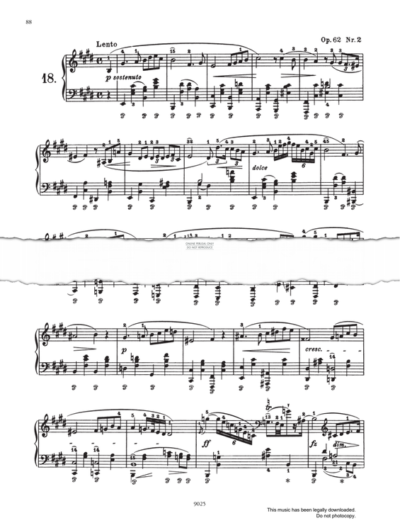 Produktgalerie: Seite 1 von 1 Nocturne in E Major Op.62 No.2, Frederic Chopin, Klavier