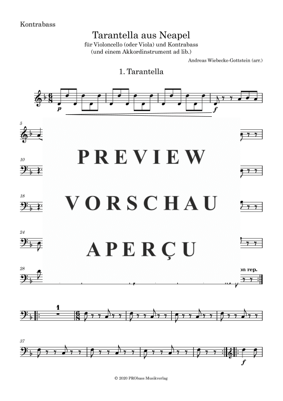 Produktgalerie: Seite 3 von 11 Tarantella aus Neapel, , Cello und Kontrabass
