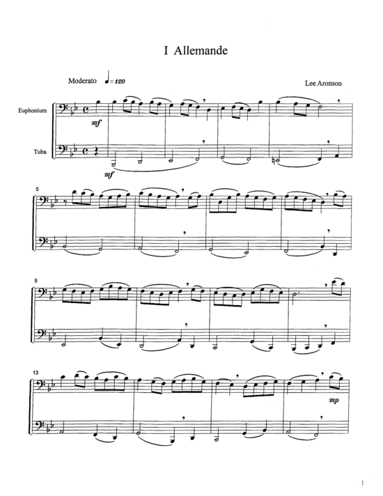 Product picture to: Suite for Tuba and Euphonium Lee Aronson