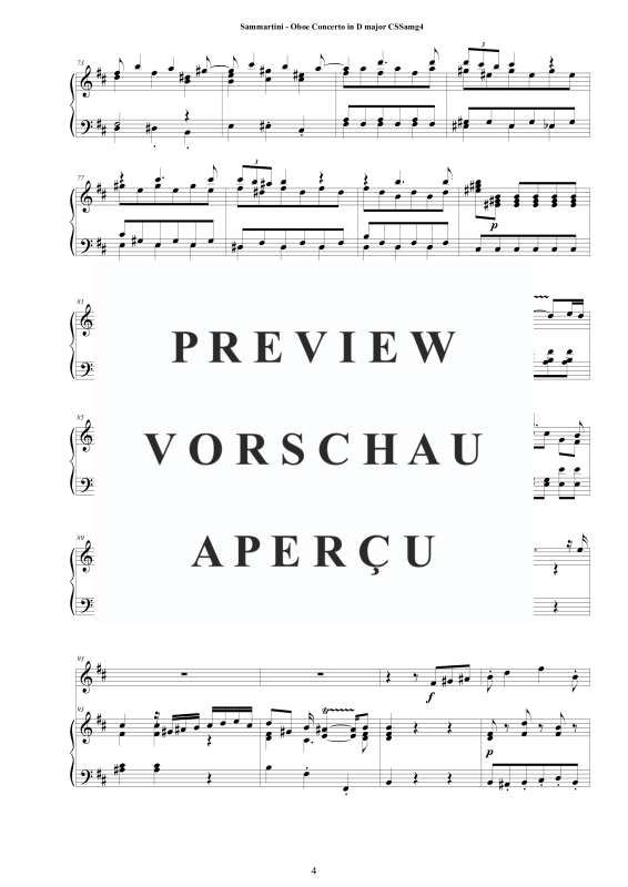 Produktgalerie: Seite 5 von 11 Oboen Konzert in D-Dur, , Oboe und Cembalo/Klavier