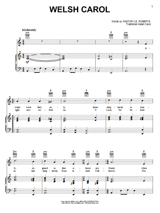 Product gallery: Page 1 of 1 Welsh Carol, Pastor K.E. Roberts