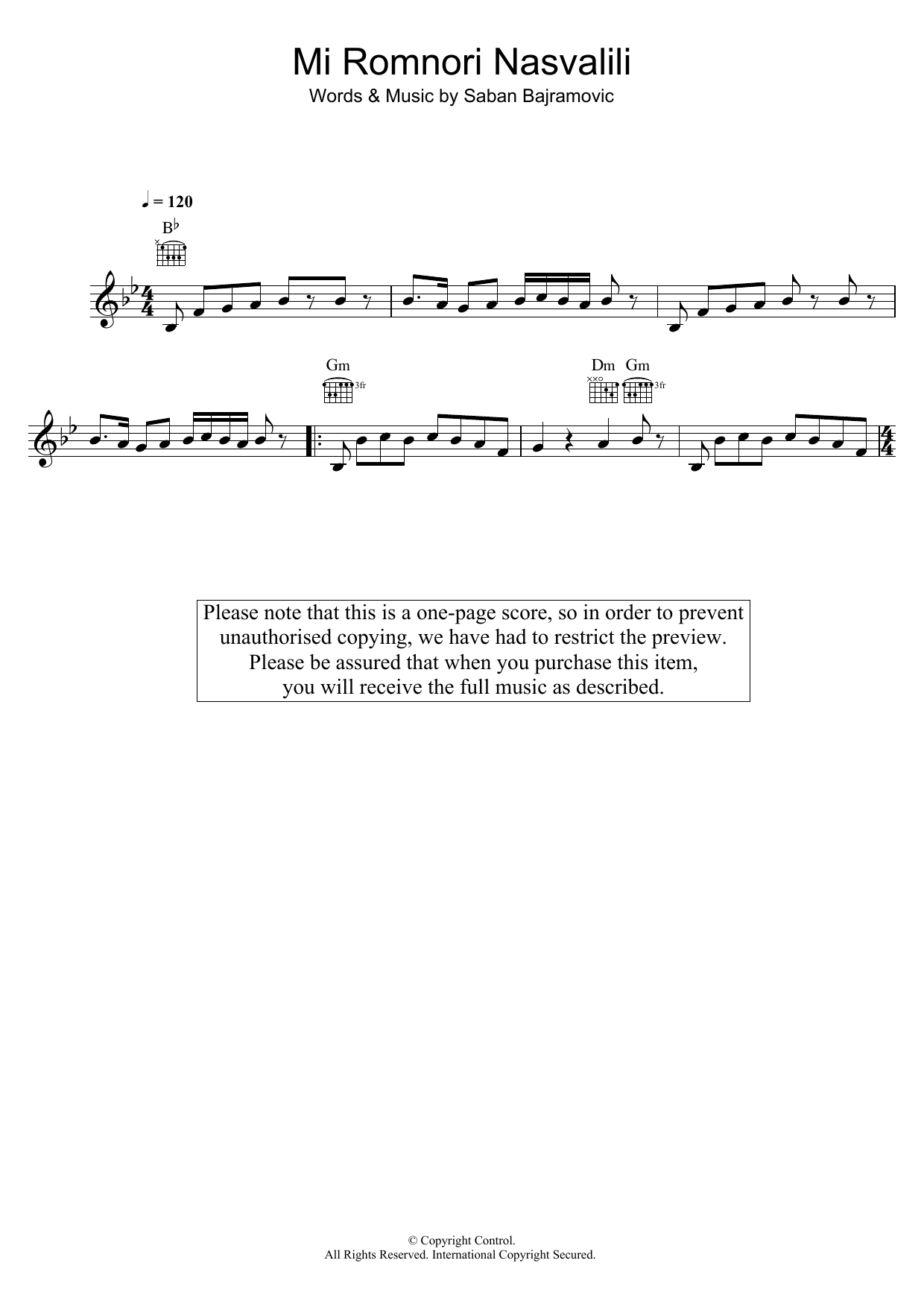 Produktgalerie: Seite 1 von 1 Mi Romnori Nasvalili, Saban Bajramovic, Melodieinstrument