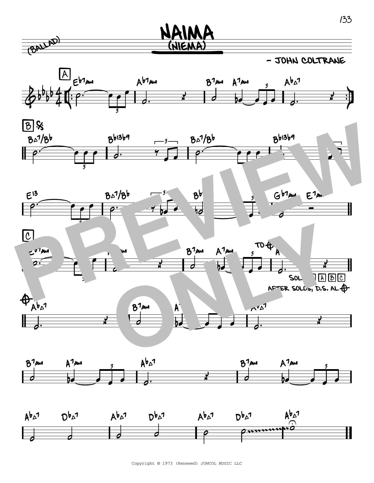 Produktbild zu: Naima (Niema) (arr. David Hazeltine)