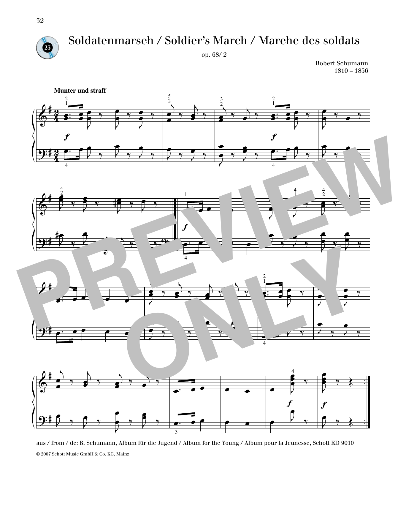 Product gallery: Page 1 of 1 Soldier's March, Robert Schumann