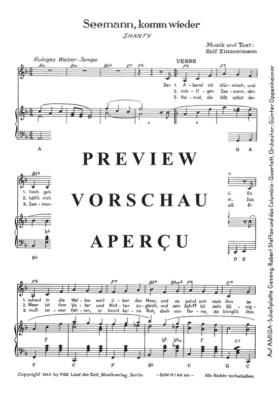 Product gallery: Page 4 of 7 Seemann, komm wieder , Steffan, Robert, Piano and Voice