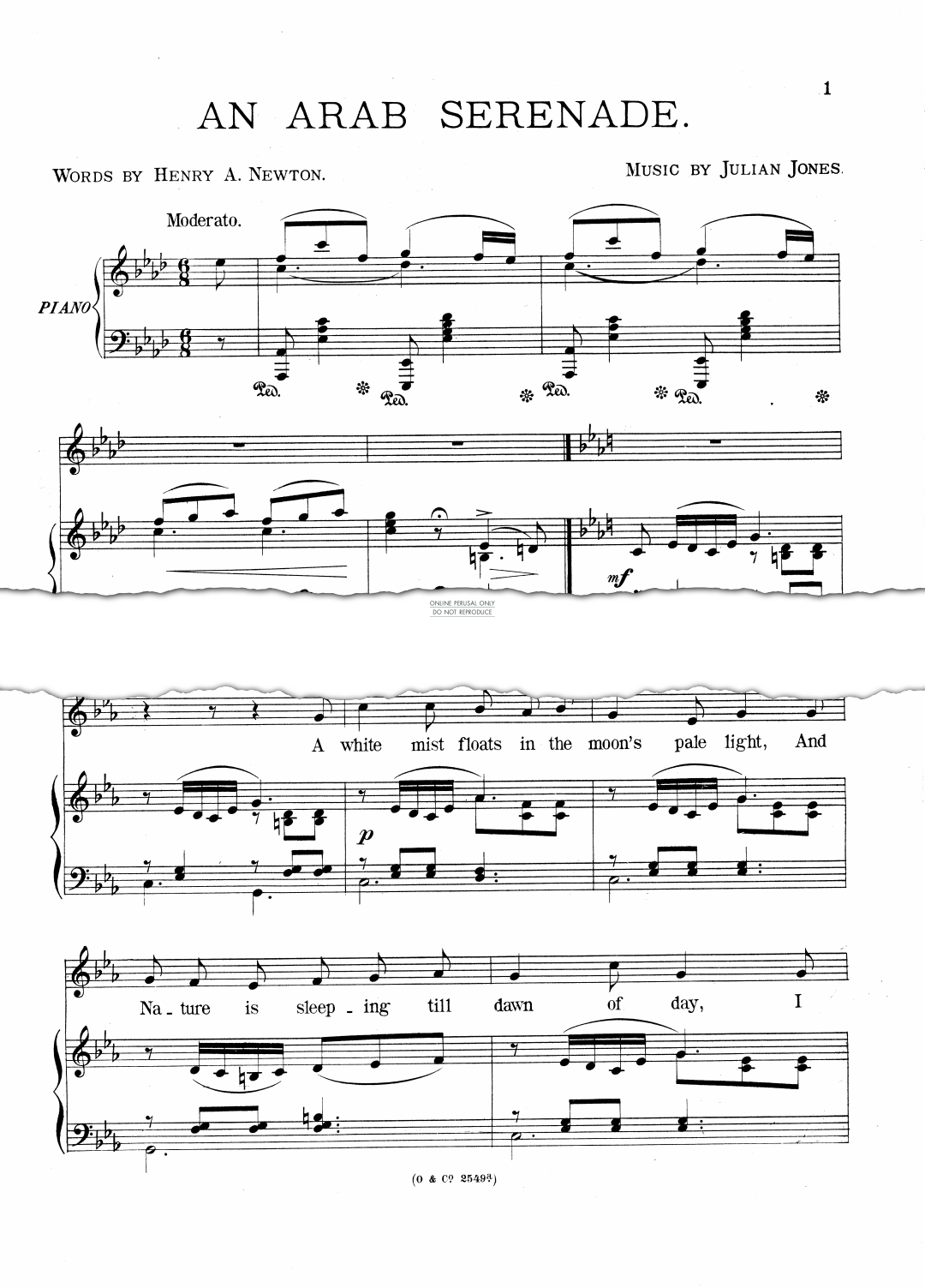 Produktgalerie: Seite 1 von 1 An Arab Serenade, Julian Jones, Gesang, Klavier