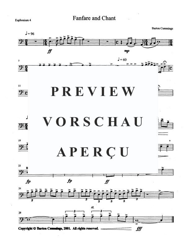 Produktgalerie: Seite 10 von 11 Fanfare and Chant, , Tuba Ensemble EEEETT