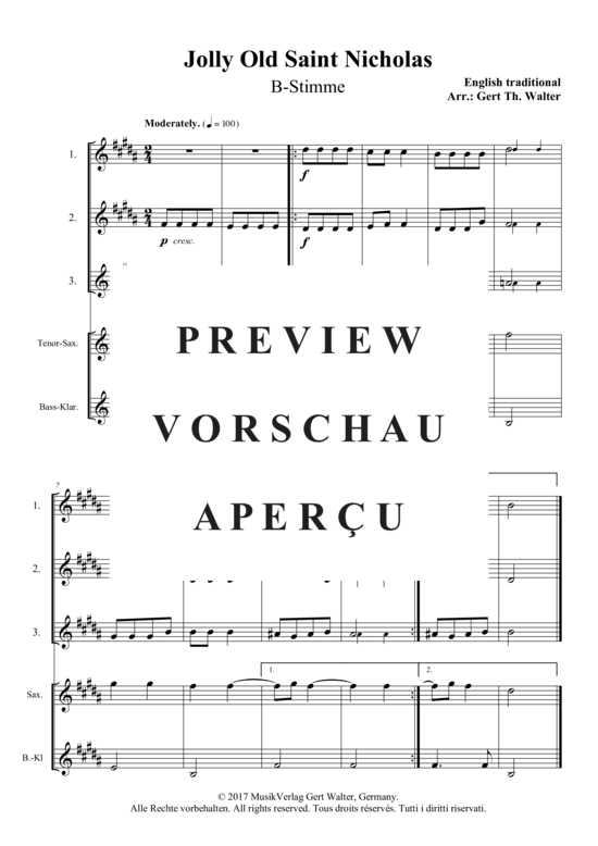 Produktgalerie: Seite 3 von 6 Jolly Old Saint Nicholas , , (flexibles Quintett)