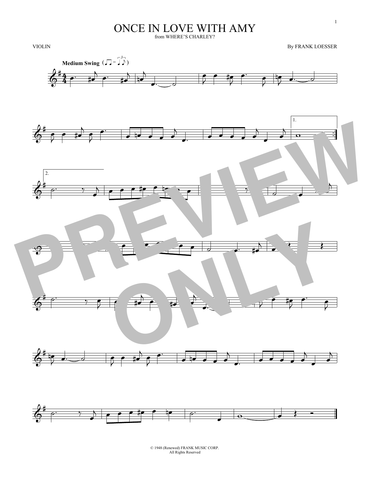 Product gallery: Page 1 of 1 Once In Love With Amy, Frank Loesser