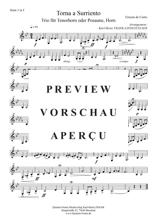 gallery: Torna a surriento , , (Tenorhorn/Posaunen/Horn Trio)