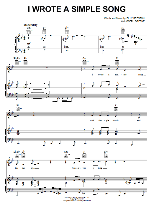 Product picture to: I Wrote A Simple Song