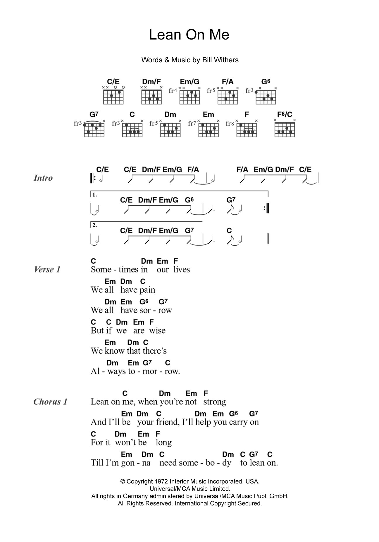 Produktbild zu:  Lean On Me - Bill Withers
