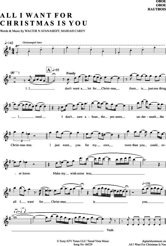 Produktbild zu: All I Want For Christmas Is You Mariah Carey