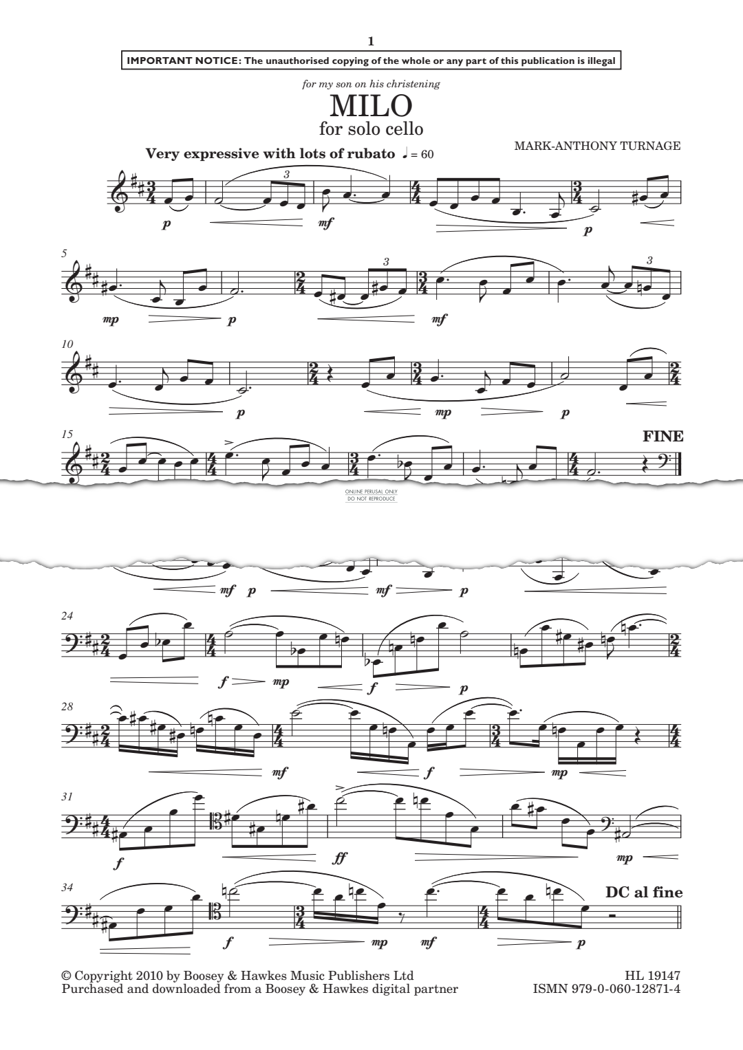 Product gallery: Page 1 of 1 Milo, Mark-Anthony Turnage