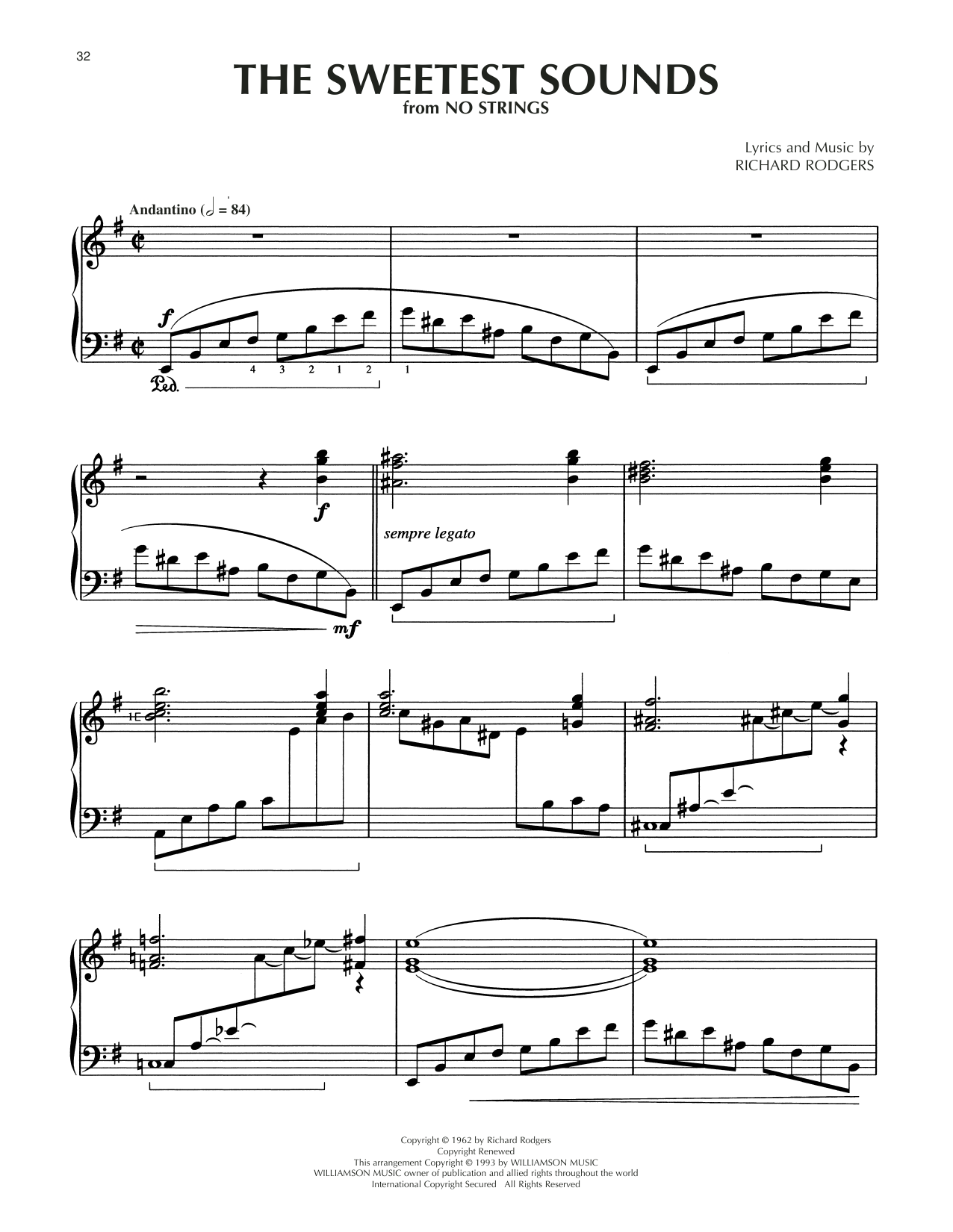 Produktbild zu: The Sweetest Sounds (arr. Dick Hyman)