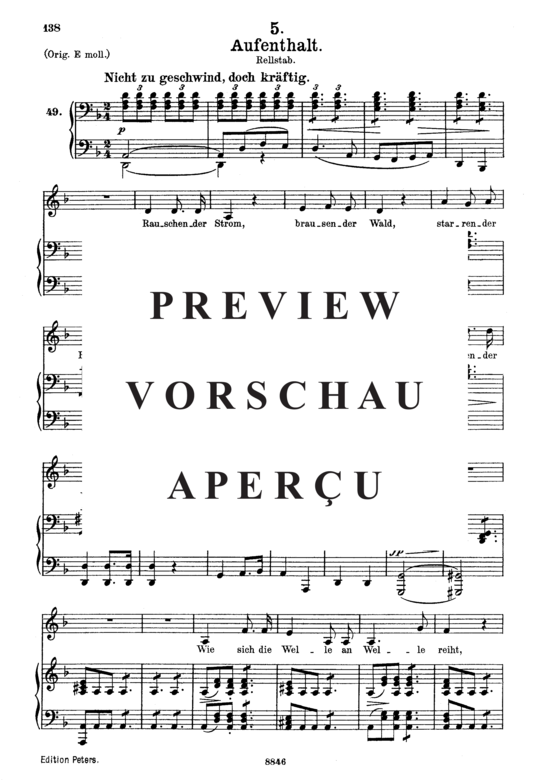 Product gallery: Page 2 of 5 Aufenthalt D.957-5 (Schwanengesang), , Medium Voice and Piano