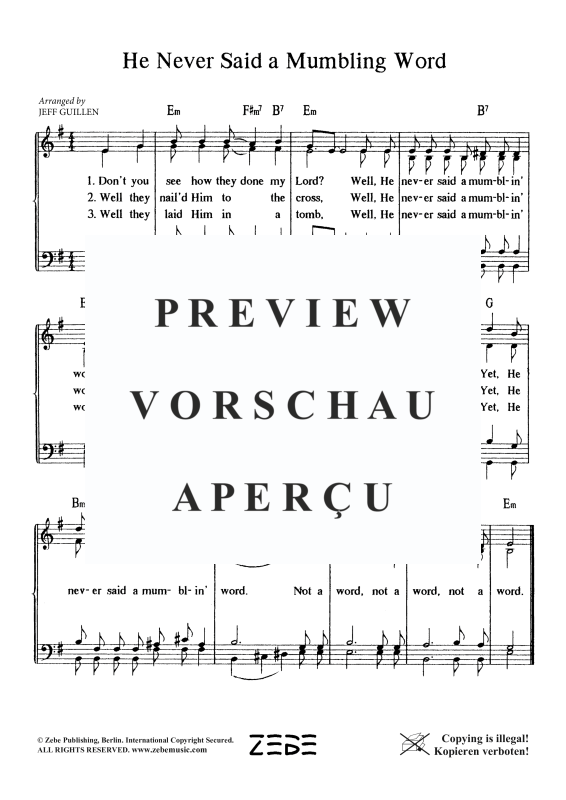 Produktgalerie: Seite 1 von 3 He Never Said a Mumbling Word, , Gemischter Chor