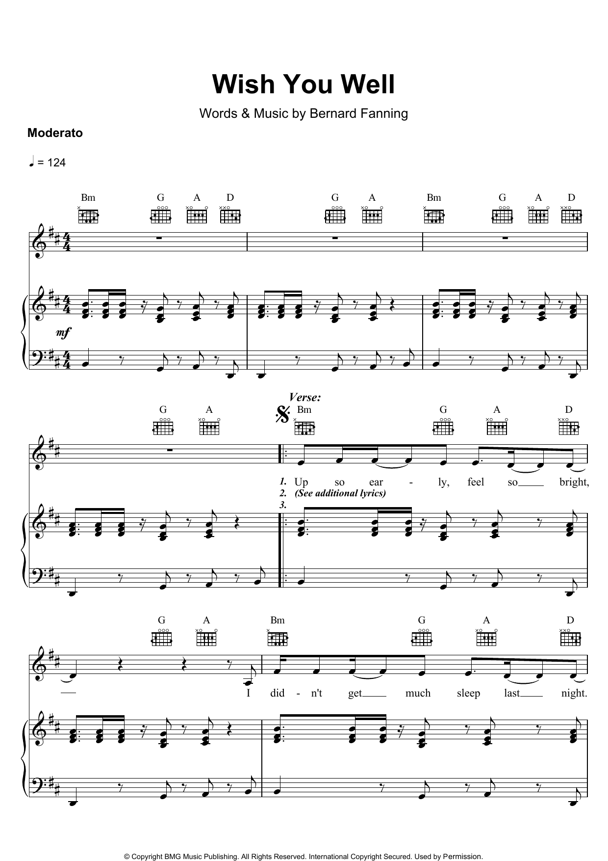 Produktgalerie: Seite 1 von 1 Wish You Well, Bernard Fanning, Gesang, Gitarre, Klavier