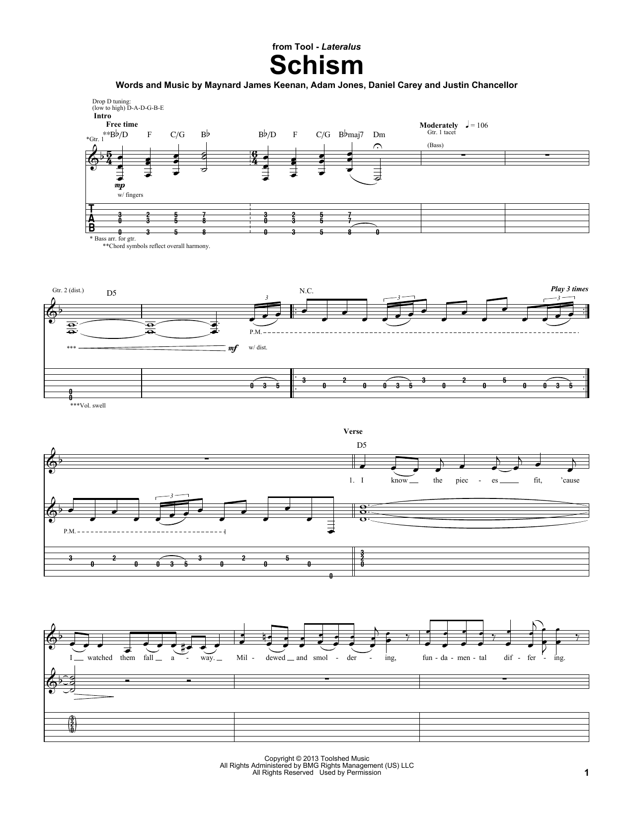 Produktgalerie: Seite 1 von 1 Schism, Tool, Gitarre