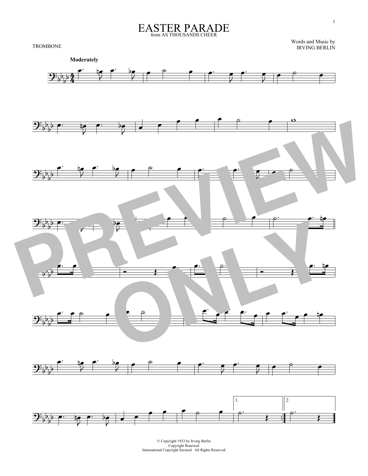 Product gallery: Page 1 of 1 Easter Parade, Irving Berlin