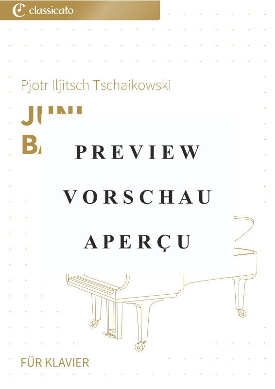 Produktgalerie: Seite 2 von 6 Juni — Barkarole - Leicht spielbare Klavierausgabe in a-Moll für Anfänger und Wiedereinsteiger, , Klavier Solo