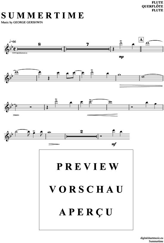 Product gallery: Page 1 of 3 Summertime , Parker, Charlie, (transverse flute)