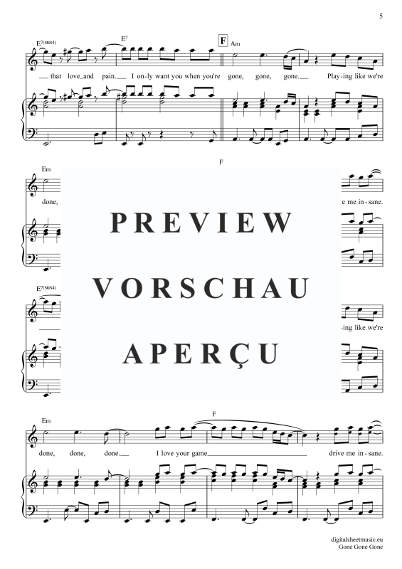 Produktgalerie: Seite 6 von 11 Gone Gone Gone, Guetta, David Swims, Teddy Tones And I, Klavier, Gesang & Akkorde