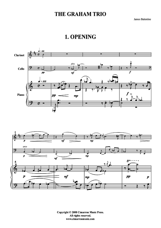 Product picture to: Graham Trio Scott Balentine