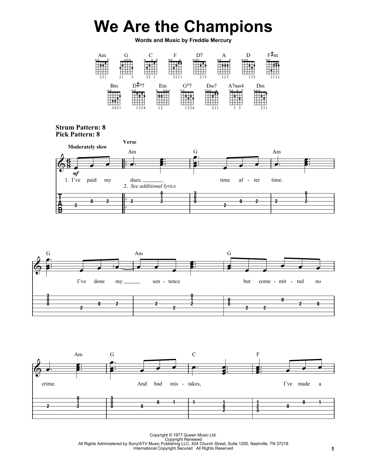 Product gallery: Page 1 of 1 We Are The Champions, Queen