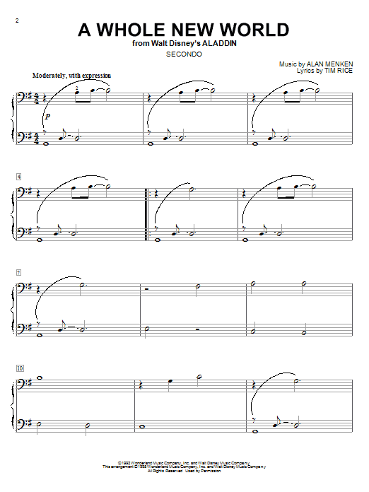 Product picture to:  A Whole New World (from Aladdin) - Alan Menken & Tim Rice