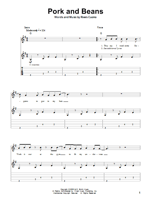 Produktgalerie: Seite 1 von 1 Pork And Beans, Weezer, Gitarre