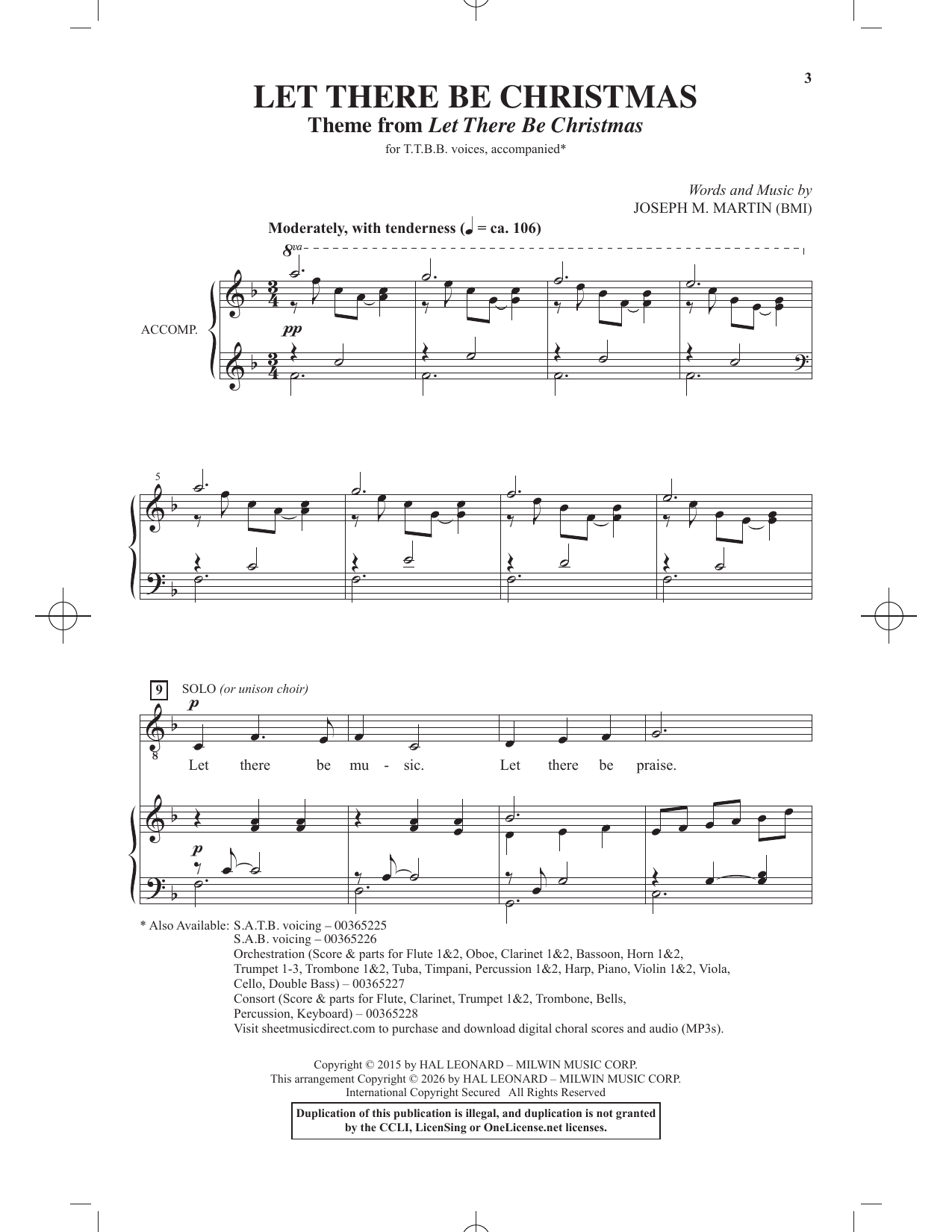 Produktgalerie: Seite 1 von 1 Let There Be Christmas, Joseph M. Martin, Chor