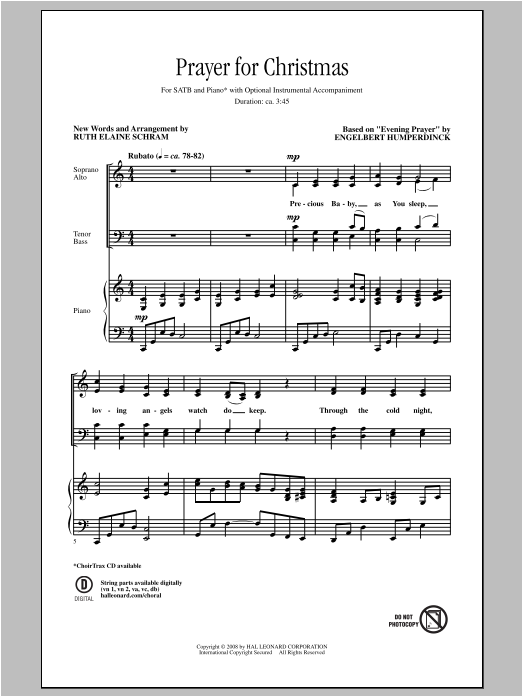 Product gallery: Page 1 of 1 Prayer For Christmas, Ruth Elaine Schram
