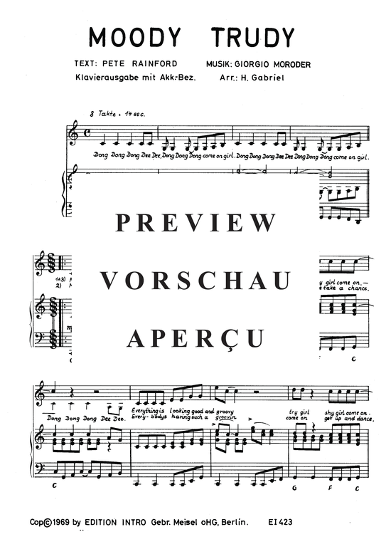 Produktgalerie: Seite 4 von 4 Moody Trudy, 	Giorgio, Klavier und Gesang