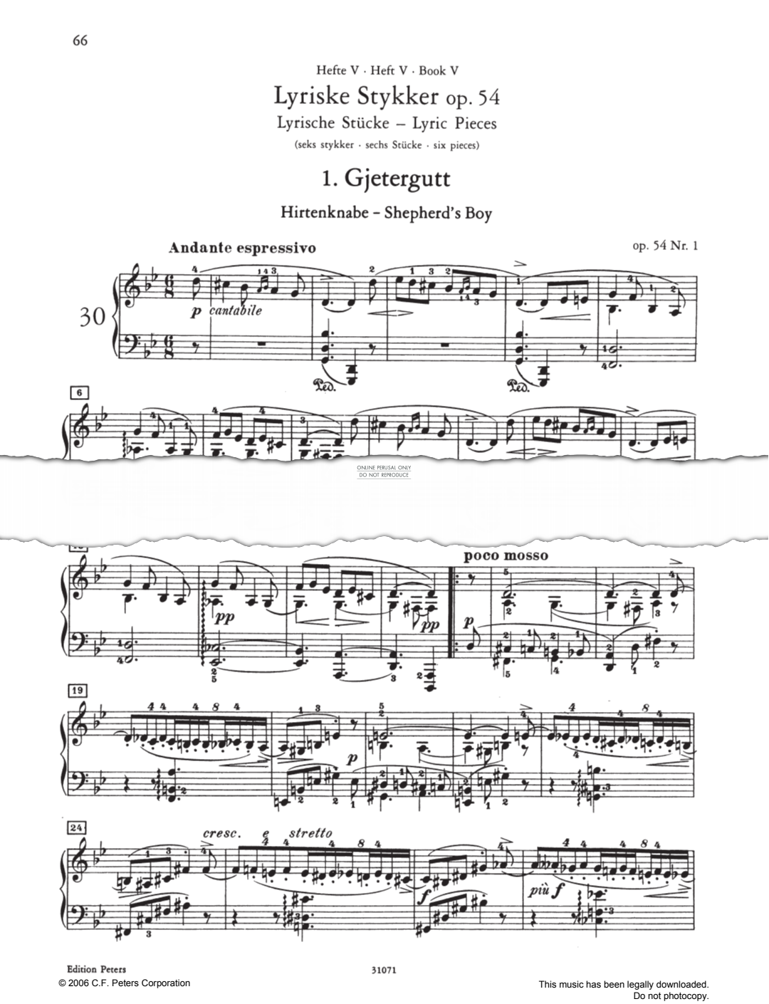 Produktbild zu: Gjetergutt Op. 54