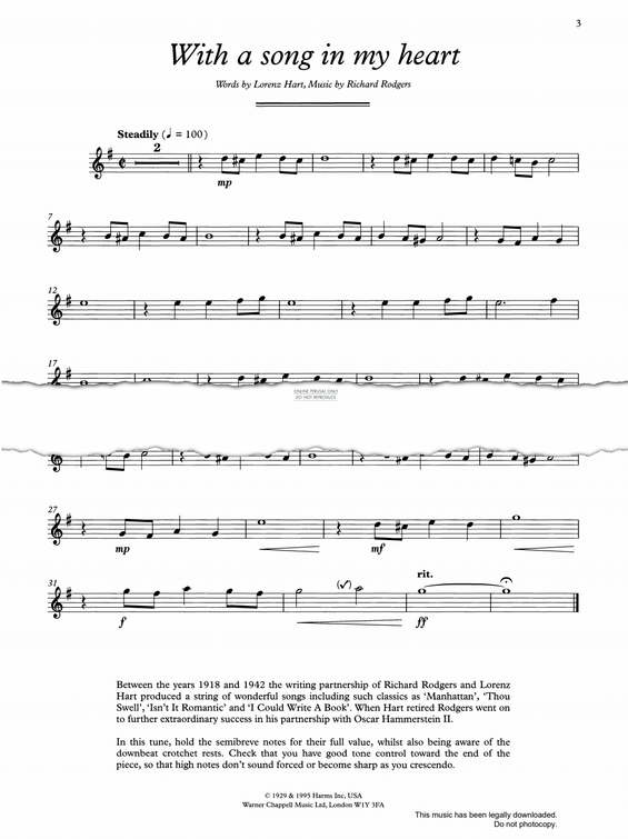 gallery: With A Song In My Heart, Richard Rodgers, Flöte, Klavier