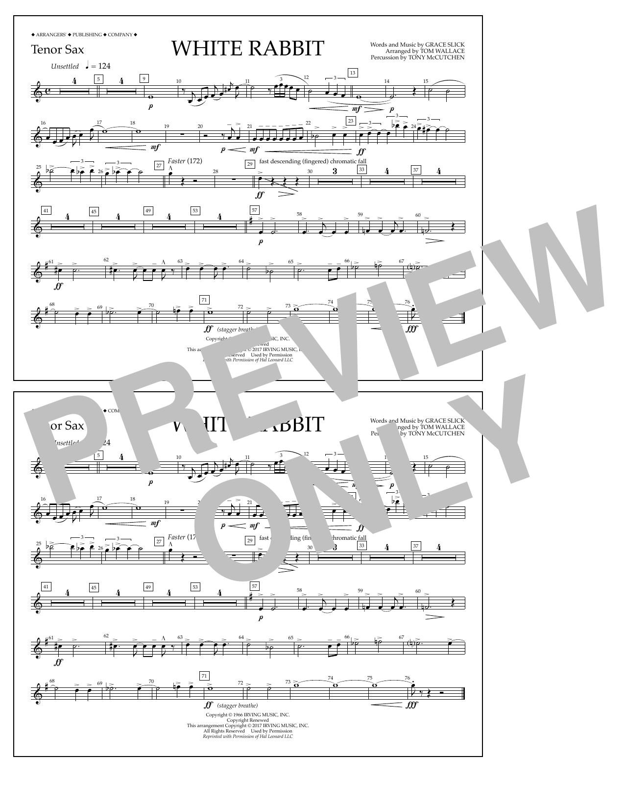 Product picture to: White Rabbit - Tenor Sax