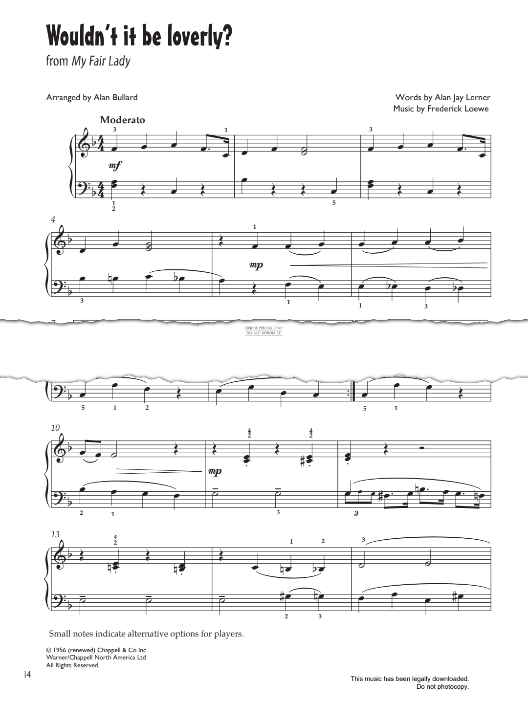 Produktgalerie: Seite 1 von 1 Wouldn't It Be Loverly? (from 'My Fair Lady'), Frederick Loewe, Klavier