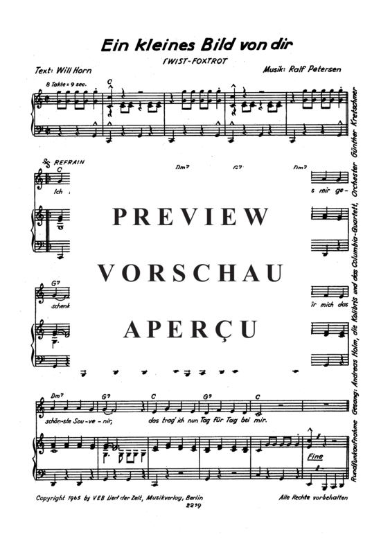 Product gallery: Page 4 of 4 Ein kleines Bild von dir , , Piano and Voice